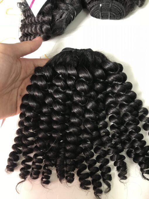 Curly weft hair 16inch