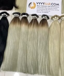 I tip hair  ombre color #2/silver