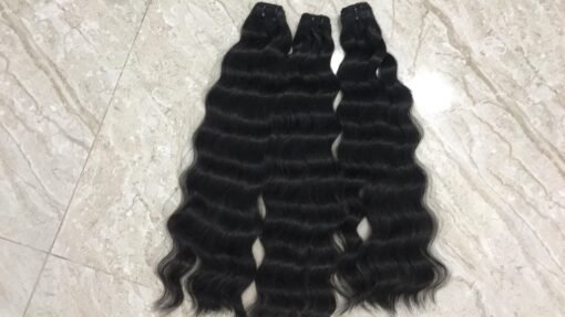 Wavy weft hair