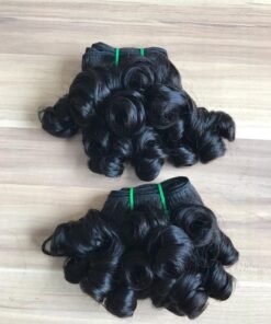 Curly weft hair
