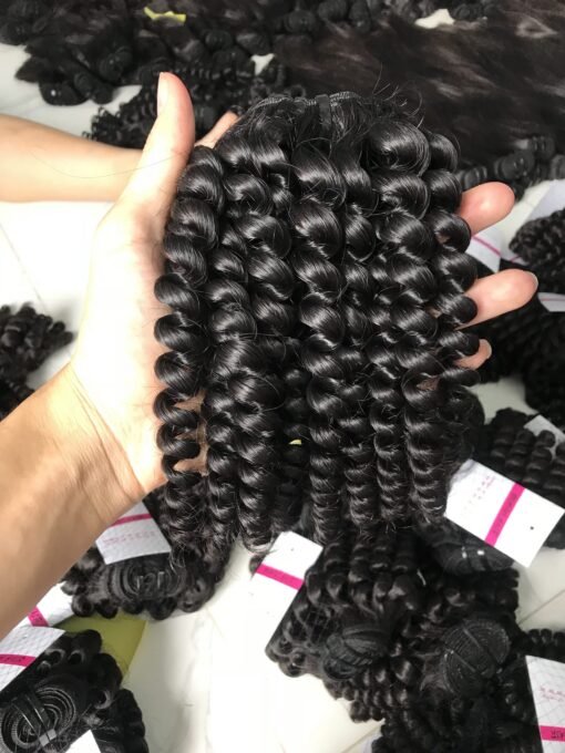 Curly weft hair 16inch - Image 2