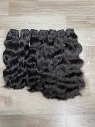 Natural wavy Double Weft machine Bundles