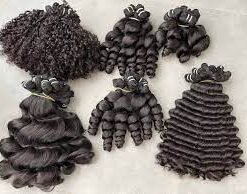 Burmese curly and Natural wavy Double Machine Wefted Bundles