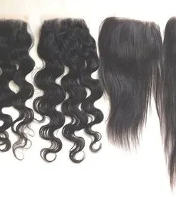 Closure 5x5 Brown Lace Raw Unprocessed Straight Human Hair