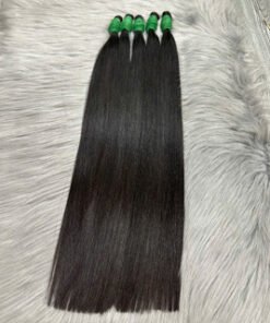 4 Bundles 28" Bone Straight Super Double Drawn Double Wefted