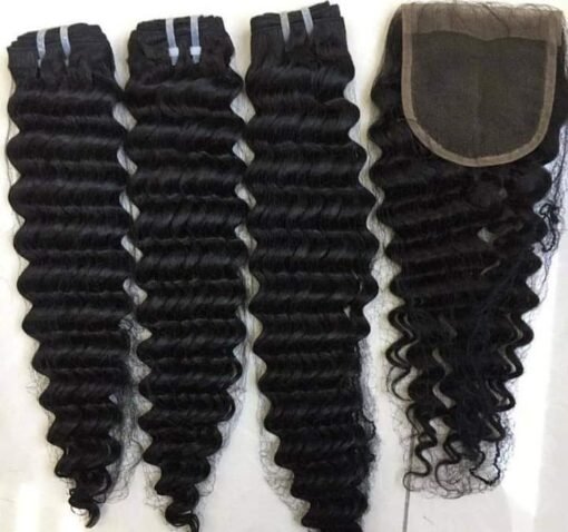Closure 5x5 HD Lace Natural Color Water Wavy Hair 150 Density