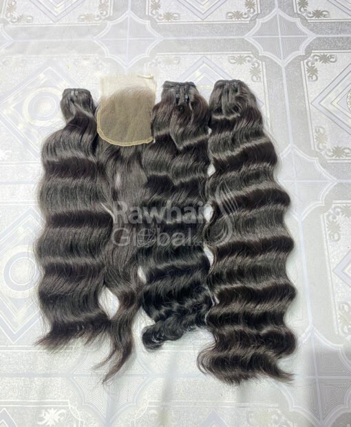 Loose wavy Human Hair Weft