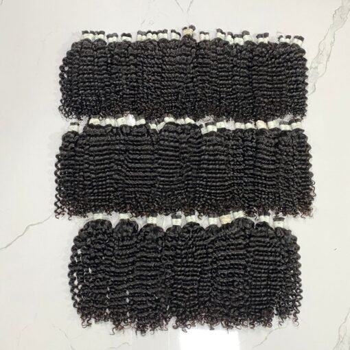 Deep Curly Bulk Hair Double Drawn - Image 3