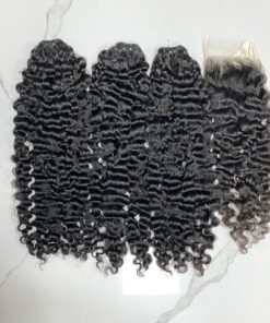 Burmese curly 1 set 300gram + closure HD lace