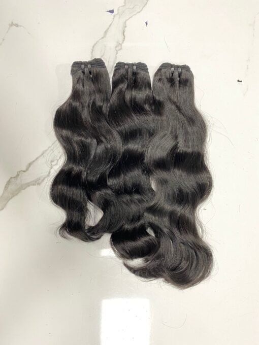 Natural Wavy 26" Double Drawn Single Wefted Hair